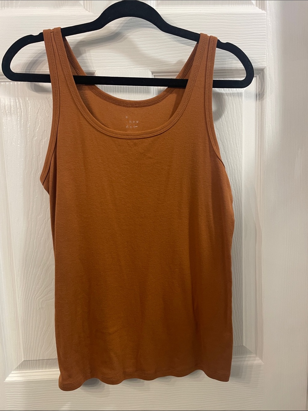 A New Day Scoop Neck Tank Top in Rust
